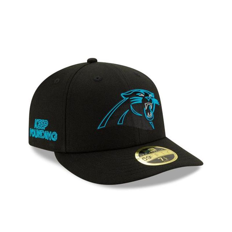 NFL Carolina Panthers Official Draft Low Profile 59Fifty Fitted (IWT2811) - Black New Era Caps